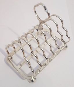 Support à pain en métal argenté pour petit-déjeuner, pour tranches de pain, accessoires de cuisine, rangement et organisation à domicile - Product Image 2