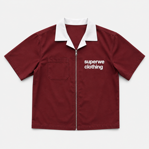 Servizio OEM Camicia da Lavoro Classica Vintage con Zip a un Quarto per Uomo, Personalizzazione con Nome del Marchio Ricamato, Colletto <span class=keywords><strong>Polo</strong></span>, Camicia da Lavoro a Quadri all'Ingrosso - Product Image 6