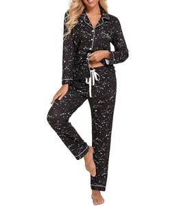 Vêtements de détente de haute qualité été printemps hiver saison pyjamas modaux pour la maison des femmes doux respirant à manches longues vêtements de nuit pour femmes - Product Image 4