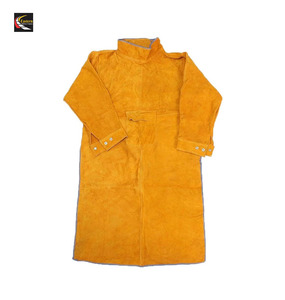 Chaqueta de soldadura resistente al calor, delantal de soldadura de cuero de vaca con manga para trabajo de corte de soldadura resistente - Product Image 4