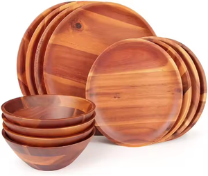 Assiettes en bois lisses et naturelles pour occasions spéciales fabriquées par tradebit - Product Image 3