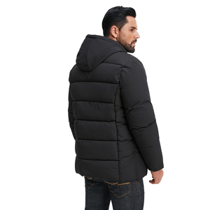 Chaqueta de invierno personalizada para hombre, impermeable, a prueba de viento, chaqueta acolchada con capucha, moda callejera, ropa de exterior, Abrigo acolchado elegante - Product Image 2