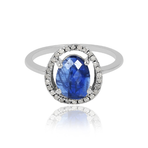 Vente chaude S925 Bague Tanzanite en argent Sterling pour femmes Bague de fiançailles en pierre naturelle pour les fêtes - Product Image 6