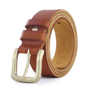 Cinturón Clásico de Cuero Genuino para Jeans |   Cinturón de Cuero Resistente con Hebilla de Acero |   Uso Casual y Formal - Product Image 4