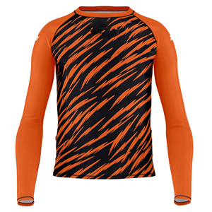 Men's <b>Long</b> <b>Sleeve</b> Rush Guard Stretch Fitness Quick Dry Short <b>Sleeve</b> Rash Guard Swim Wear Rash Guard <b>Black</b> Sublimated Arms - Product Image 2