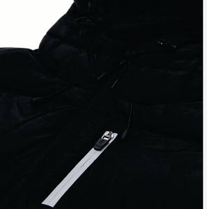 100% Polyester hommes Gilet veste Core léger sans manches fermeture éclair complète col entonnoir noir à capuche col réglable bascule longue - Product Image 4