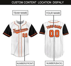 Camiseta de Béisbol Personalizada con Rayas: Diseña Tu Propio Nombre y Número, Uniforme de Béisbol con Color Personalizado, Camiseta de Béisbol Personalizada - Product Image 4