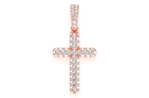 Clásico VVS Moissanite Cruz colgante oro amarillo personalizado joyería religiosa venta al por mayor fe inspirado brillo colgante al por mayor - Product Image 2