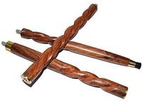 Canne de marche en bois avec poignée en laiton - Canne vintage faite à la main pour hommes - Bâton de randonnée en bois de rose avec embout en caoutchouc - MOQ 1 pièce