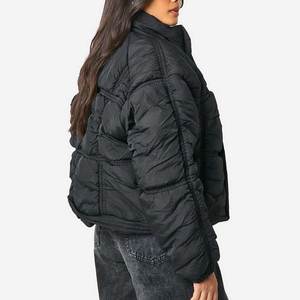 Chaqueta Acolchada Informal Extra Grande con Capucha para Mujer, Invierno, Talla Grande, Transpirable, Gruesa, con Cordón Ajustable - Product Image 3