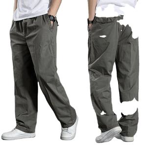 Pantalones Cargo ligeros transpirables de secado rápido para hombre, ropa de trabajo de algodón para verano, primavera y otoño, talla grande 6XL, joggers de escalada informales - Product Image 1