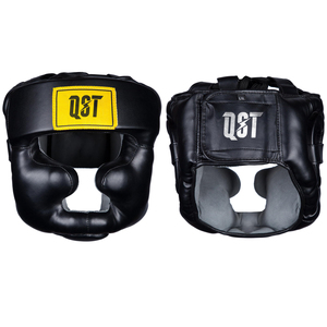 100% หมวกกันน็อคชกมวยระบายอากาศได้ดีวัสดุหนังโพลียูรีเทนสำหรับเลือกขนาดโลโก้ได้ตามต้องการ - Product Image 1