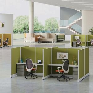 Système de bureau modulaire extensible OMNI <span class=keywords><strong>à</strong></span> 4 postes pour le télémarketing et les bureaux - Product Image 3