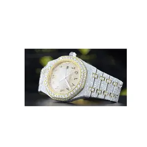 Qualità Standard Hip Hop ghiacciato fuori diamanti gioielli di moda VVS Moissanite orologi da uomo disponibili a prezzo all'ingrosso