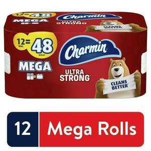 CharminUltra Strong <b>Toilet</b> Paper, 12 Super Mega <b>Rolls</b> - Product Image 2