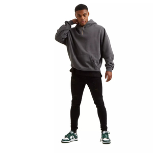 Sweats à capuche oversize pour femmes et hommes, logo brodé, décontracté, hip-hop, pull, mode d'hiver, imprimé, tissu français, uni, 100% coton - Product Image 5