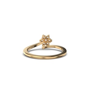Anillo de diamante redondo para mujer, anillo de compromiso de oro blanco, banda de diamante cultivado en laboratorio CVD HPHT, anillo de aniversario creado en laboratorio para regalo de mujer - Product Image 4