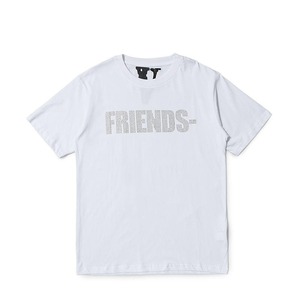 T-shirts Homme Oversize Personnalisés Teints en Pièce avec Strass, en Jersey de Coton et Fibre de Bambou, Respirants, Séchage Rapide, Grandes Tailles, Style Urbain - Product Image 3