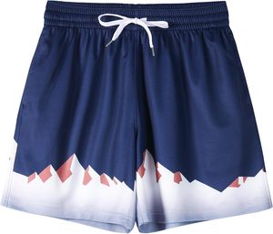 Pantalones cortos para correr de verano para hombre, pantalones cortos deportivos informales para correr, patrón de ondas, Color sólido, cordón suelto, seco, pantalones cortos deportivos para gimnasio - Product Image 1