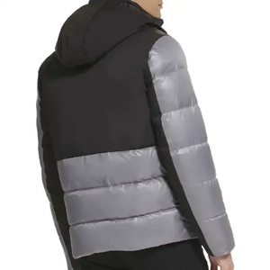 Veste en duvet pour hommes logo personnalisé veste en duvet surdimensionnée rembourrée à bulles vêtements d'hiver pour hommes - Product Image 6