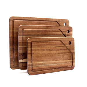 Juego de Tablas de Cortar de Madera de Acacia de Diseño Moderno, Logotipo Personalizado, Cuadradas, Sostenibles, Duraderas, Aptas para Alimentos, Tabla para Queso y Carne - Product Image 2