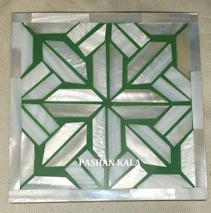 Exclusive Design Pure Indian Handmade and Polished Shade Design Marble Inlaid Kitchen <b>Coaster</b> <b>Set</b> For Home And Hotel Decoration - Product Image 3