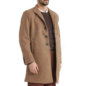 <b>Men</b> Long <b>Coat</b> Fashion Wool Blend Stylish <b>Coat</b> <b>Men</b> Long <b>Coat</b> Classic Tailored Fit Outerwear <b>Men</b> Long <b>Coat</b> - Product Image 2