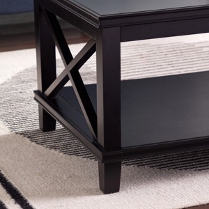 Table d'appoint en bois noir Design moderne élégant parfait pour le salon chambre ajoute une fonctionnalité de style et un rangement pratique - Product Image 5