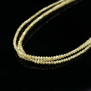 Perles Rondelles Facettées Jaune Naturel 1,8-2,4 mm Diamants en Vrac pour Conception de Bijoux - Product Image 4