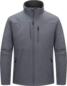 Veste Softshell Imperméable pour Homme Doublée de Polaire Chaude Coupe-Vent Légère Softshell pour Voyage Randonnée Golf - Product Image 1