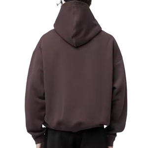 Custom 500 Gsm Fleece Winter Hoodie for Men 100% Cotton Streetwear Essentials Embroidery Regular Acid Wash Hoodie Technique 2026 - Product Image 4