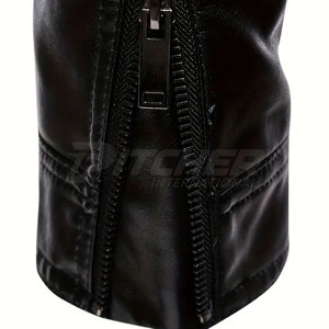 Chaqueta de cuero genuino para hombre de otoño e invierno: logotipo y diseño frontal personalizables ecológicos de alta calidad - Product Image 6