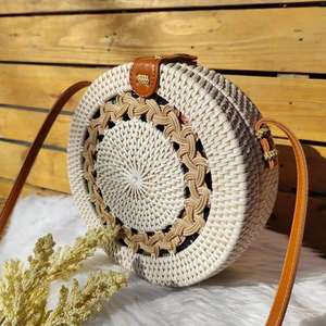 Best Selling Handwoven Round Rattan <b>Bag</b> Beautiful Rattan <b>Bag</b> High Standard Rattan <b>Bag</b> for Export - Product Image 3