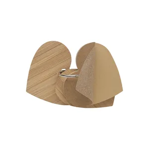 Blocchetti Adesivi Personalizzati in Bambù con Cuori - Gadget Promozionale Personalizzabile - Product Image 2