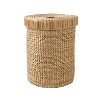 Paniers à linge avec poignées, en osier tressé, faits à la main, biodégradables, en canne et jute, de haute qualité, marque PSI, vente en gros