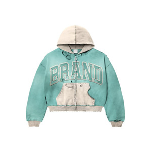 Sweats à capuche 100% coton sur mesure pour hommes confortables 500GSM pull à capuche personnalisé DTF imprimé logo surdimensionné sweats à capuche pour hommes - Product Image 2