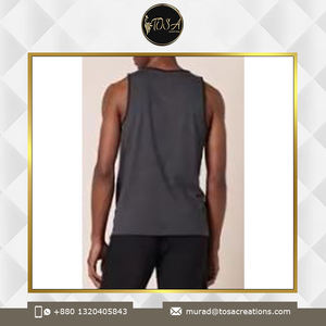 Débardeur de gymnastique d'été décontracté pour hommes Confort Coton Polyester O-Neck Design Qualité Durable À la mode Home Gym Sando Tricoté - Product Image 2