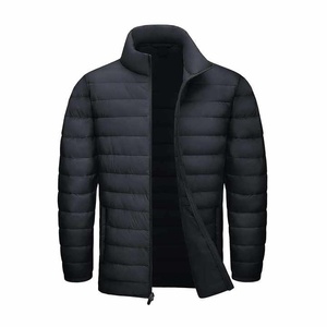 Custom Logo OEM Men Puffer Jacket Lightweight Quilted Winter Jacket Stand Collar Windproof Warm Casual Outdoor <b>Coat</b> - Product Image 4