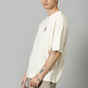 Camiseta Oversize de Moda, Nueva Camiseta de Color Sólido, Tela de Marca, Unisex, Manga Corta, Impresión de Logotipo Personalizado - Product Image 5