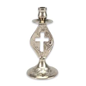 Best Design Antique <b>Gold</b> Color Plated Orthodox Cross Candlestick High Quality Finished <b>Candle</b> <b>Holder</b> for Church Desk Christmas - Product Image 2