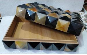 Buffalo Horn <b>Box</b> for Jewelry & Gift Storage-<b>Soft</b> Interior for Delicate Items High Quality - Product Image 2