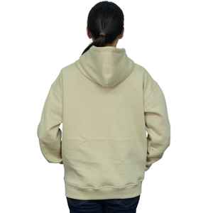Sudadera con capucha de gran tamaño para mujer en beige, sudadera cómoda y suave de manga larga para ropa de calle informal - Product Image 2