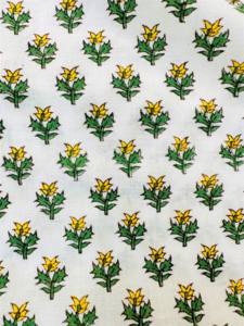 Tela de algodón natural para confección de vestidos de lujo, tela acolchada India hecha a mano para usos diarios, Tela con estampado de bloques a mano - Product Image 6