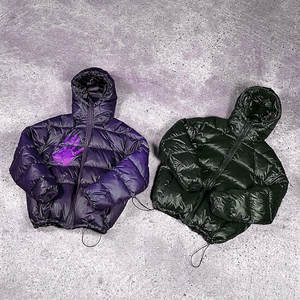 Men Custom Zip Up Windproof Color Changing Thermochromic Heat Reactive Winter <b>Hooded</b> <b>Padded</b> Puffer <b>Jacket</b> - Product Image 1