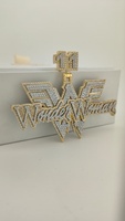 2025 Nuevo Logotipo Inicial Personalizado de Lujo Estilo Hip Hop Plata de Ley 925 con Diamantes VVS Brillantes Cultivados en Laboratorio para Mujer con Nombre y Número