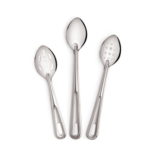 Ensemble de couverts de cuisine en acier inoxydable de gros calibre avec grandes cuillères rondes de style américain pour les mariages et les occasions spéciales - Product Image 2