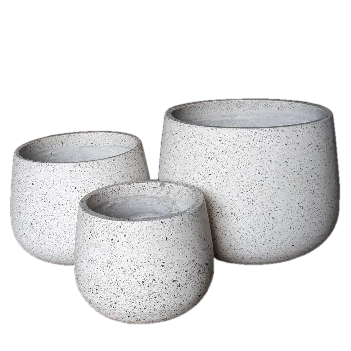 [Anny]-vaso per piante di Terrazzo all'aperto in granito fioriera-Terrazzo fioriera in granito Set di vasi di fiori fioriere da giardino ceramica