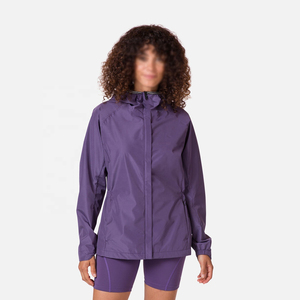 Chaqueta Corta Ligera con Capucha y Cordón Ajustable, Bolsillos con Cremallera, Impermeable, Cortavientos, Bloques de Color, para Mujer, Servicio OEM, Venta al Por Mayor - Product Image 1