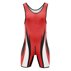Singlet de lutte de qualité supérieure avec logo sur le devant, service OEM, spandex/polyester, unisexe, adultes - Product Image 2