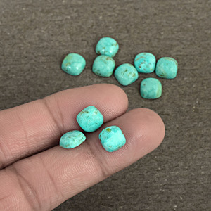 Hecho a mano en forma cuadrada Arizona turquesa suelta Natural tamaño personalizado cabujón piedras preciosas fabricación de joyas accesorios proveedor - Product Image 1